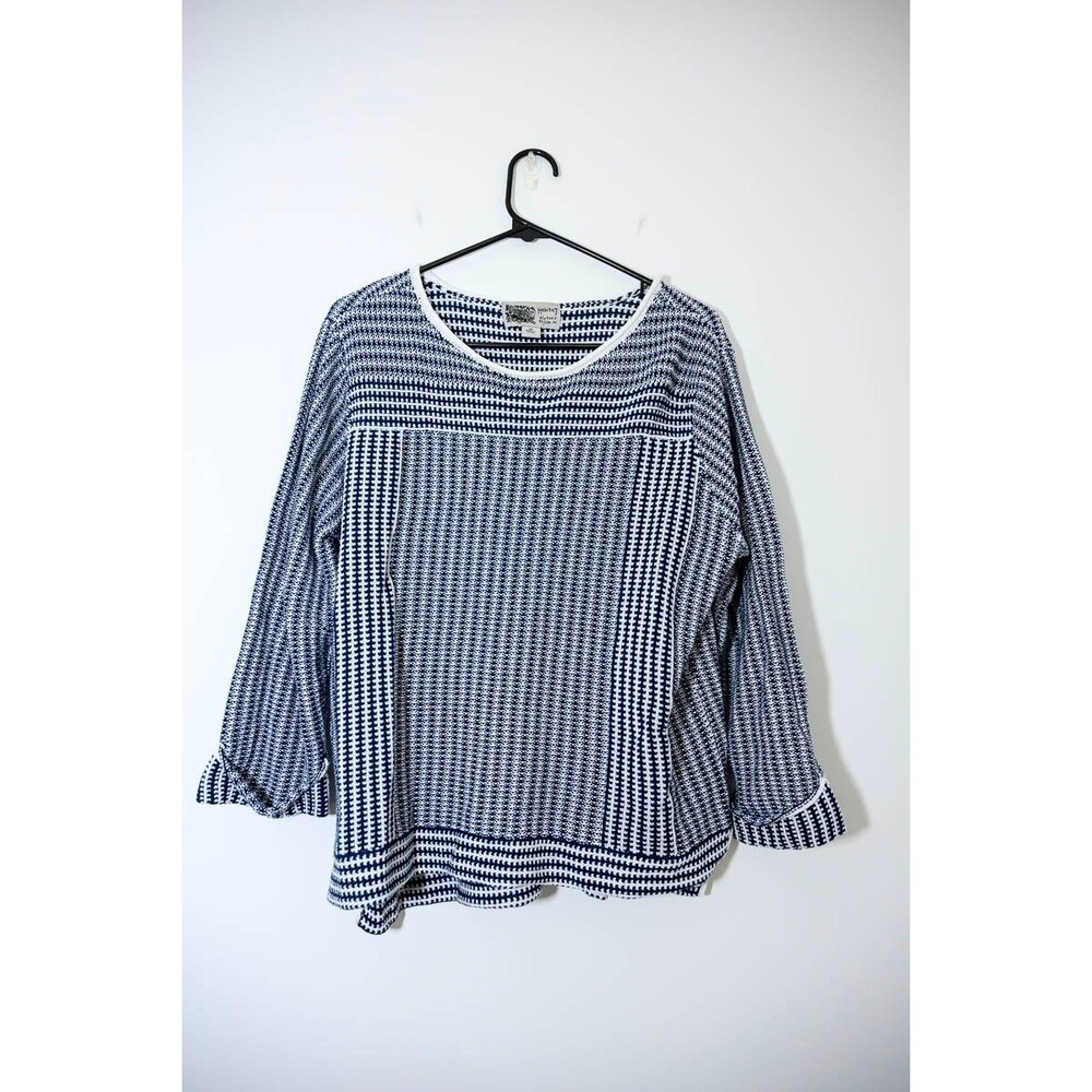 Habitat Sweater M Blue white striped Cotton Pullover
